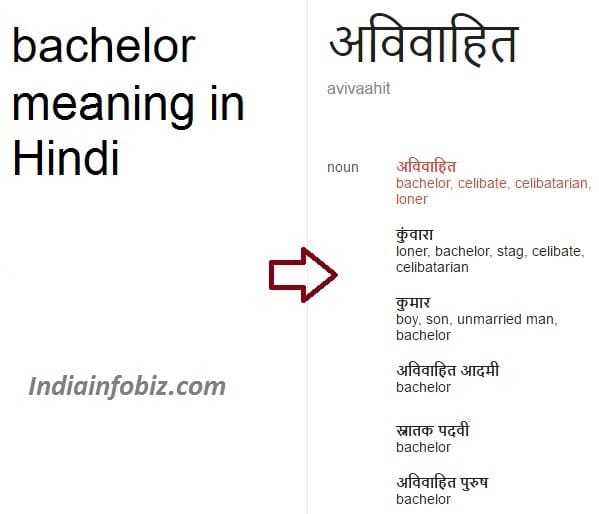 Bachelor Meaning In Hindi - बैचलर का मतलब