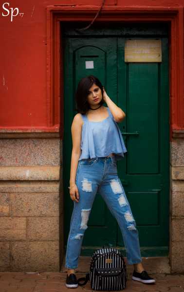 Back-to-school Denim-on-Denim Zaful Look