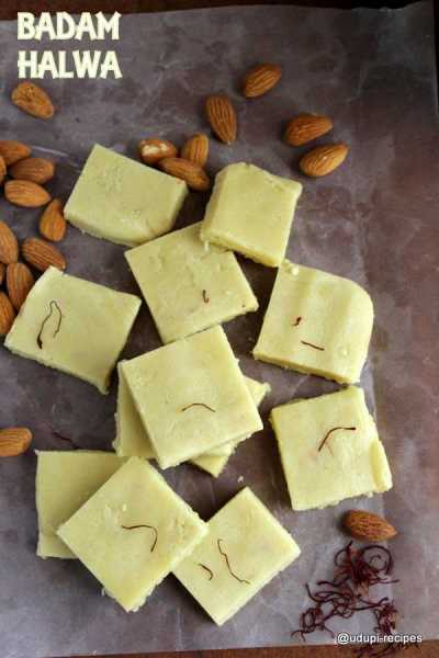 Badam Halwa | Almond Halwa Recipe - Udupi Recipes