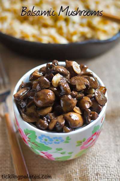 Balsamic Mushrooms Recipe - How To Make Balsamic Mushrooms | Tickling Palates