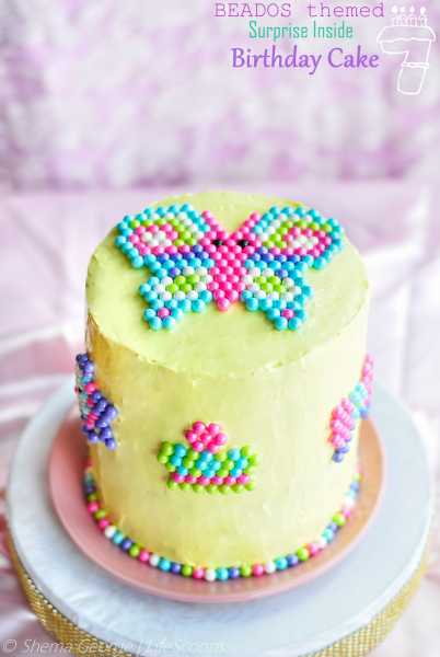 Beados Themed Chocolate & Vanilla Checkerboard Cake With Swiss  Meringue Buttercream