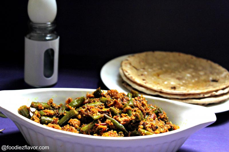 Beans Peanut Masala Recipe (Stir Fried Beans With Peanut And Spices) - Foodiezflavor.com