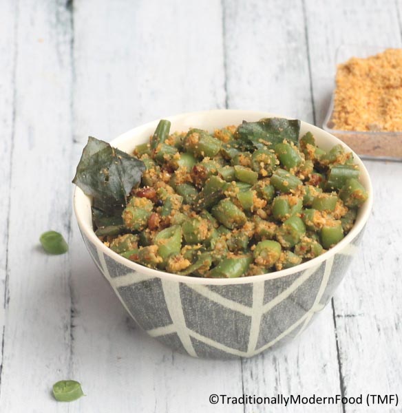 Beans Thengai Usili | Pressure Cooker Beans Thengai Podi Usili