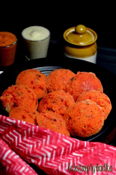 Beetroot Rava Idli | Simply Tadka