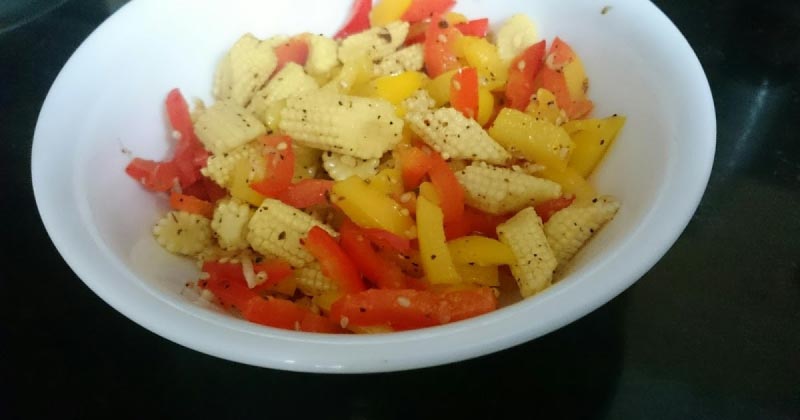 Bell Pepper And Baby Corn Salad