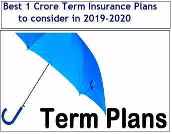 Best 1 Crore Term Insurance Plans In 2019-2020