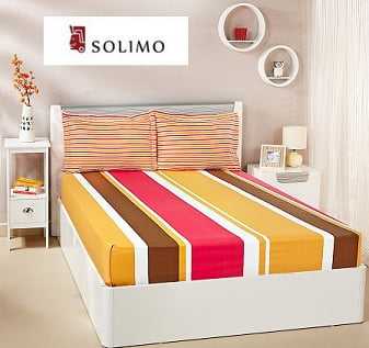 Best Seller: Solimo Cotton Double Bedsheets 144 TC With Pillow Cover For Rs.639 - Amazon - Getfreedeals.co.in