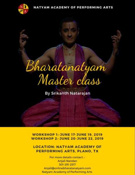 Bharatanatyam Workshop In Plano, Texas - Online Bharatanatyam