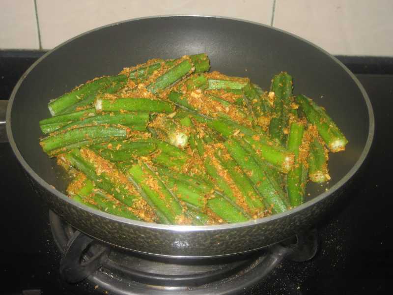 Bhindi Anardana