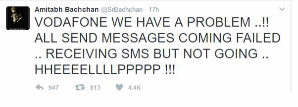 Big B Tweet On Vodafone & Response Of JIO And RCOM Free Connection