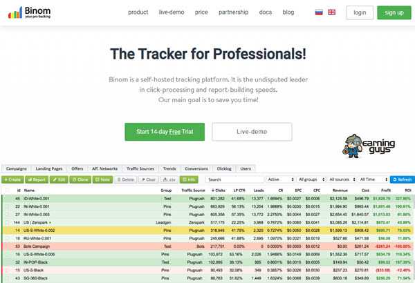 Binom Tracker: A Self-Hosted Tracker For CPA Affiliates - EarningGuys
