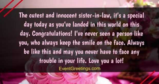 Birthday Wishes For Sister In Law To Express Unconditional Love