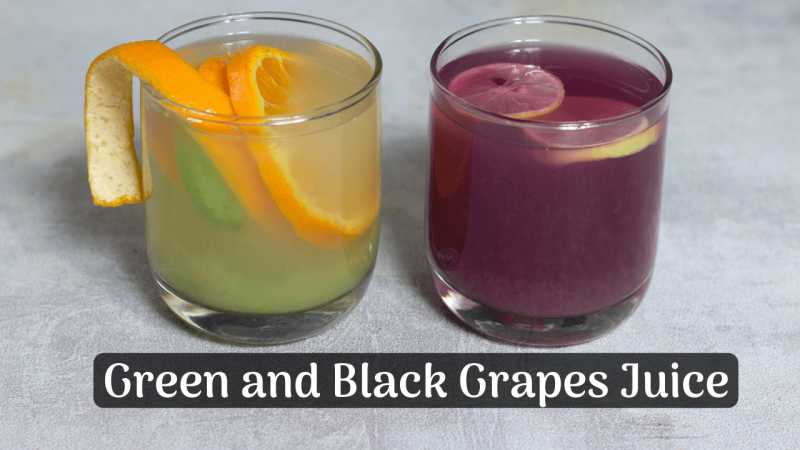 Black & Green Grapes Juice - Summer Elixir - Indian Vegetarian Recipes By Siddhi - Quick Recipes & Cooking Ideas