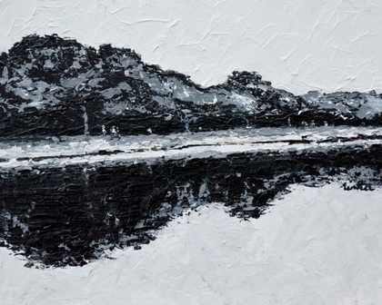 Black And White Paintings - Impasto - Lal Bagh Series
