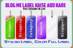 Blogger Post Category Ke Liye Label Add Kaise Kare- Colorful Or Stylelish Label Add Kare