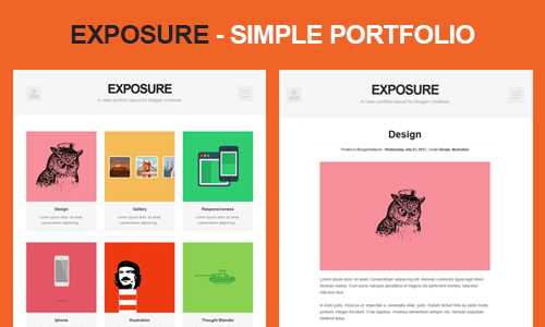 Bloggerz Bible: Exposure - A Simple Portfolio Blogger Template