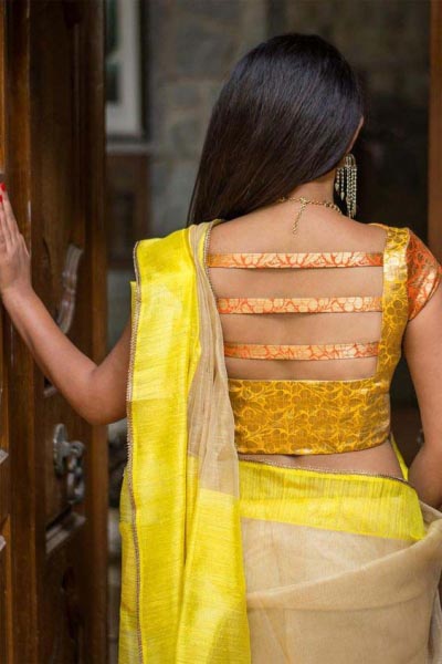 Blouse Back Neck Designs With Borders Images - Bhommali