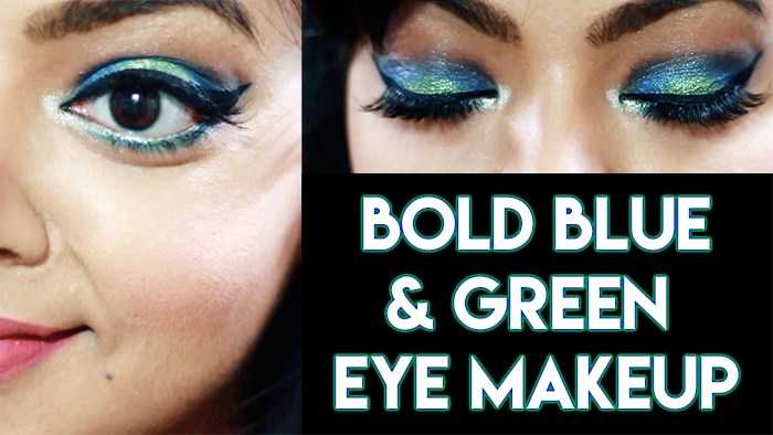 Bold Blue And Green Eye Makeup - That Chic Beauty