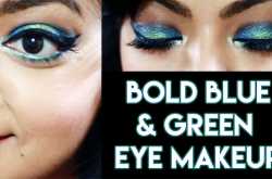Bold Blue and Green Eye Makeup - That Chic Beauty