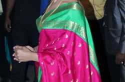 Bollywood starlet sexy sameera raddy in a pink silk saree in the rohit shetty sister\