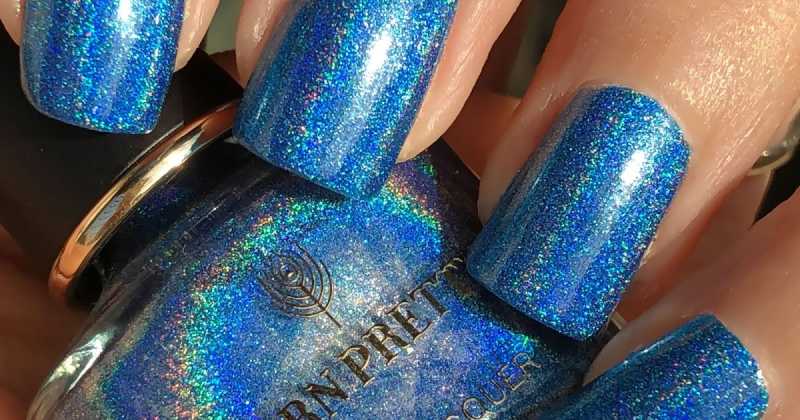 Born Pretty Store Holo Polish Blue Love