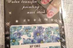 Bornprettystore blue floral decals nail art