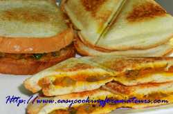 Bread Toast Iyengar Bakery Style/Spicy Onion and Carrot Sandwich