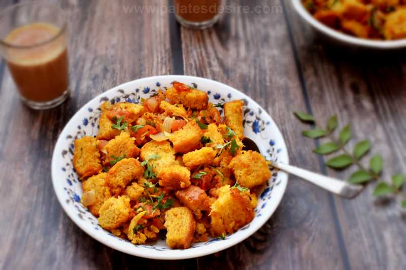 Bread Upma Recipe | Easy Tiffin Recipe - Palate