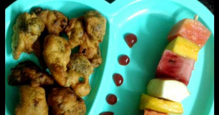 Broccoli Fritters & Fruits Kebab - Kid