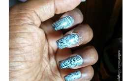 Bundle Monster water marble plate stamping