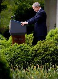 Bush Says Pain From Economy Defies Easy Fix