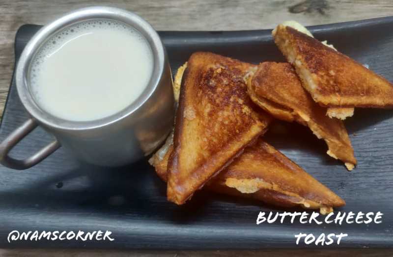 Butter Cheese Toast Recipe | Kids Special Butter Cheese Toast - Nams Corner
