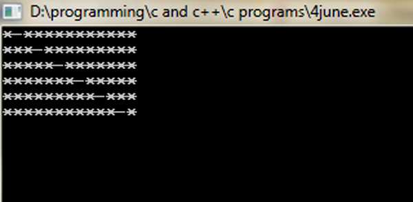 C Program 12:  To Print The Given Rectangle Pattern
