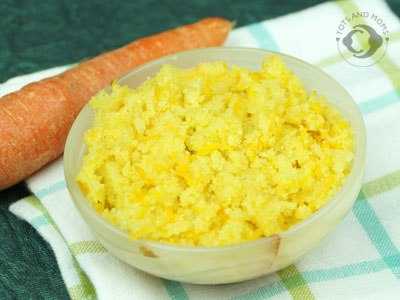 CARROT SOOJI UPMA For Babies - Sooji Or Rava Recipes For Babies