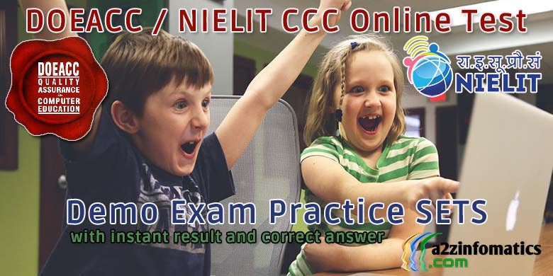 CCC Online Test / Free Demo Exam Practice SETS With Result - A2z Infomatics