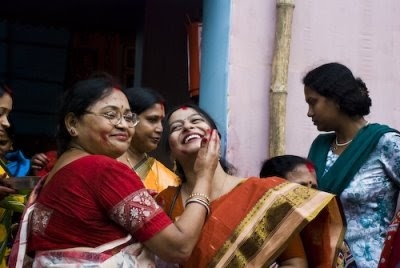 CELEBRATION ON THE LAST DAY  OF DURGA PUJA