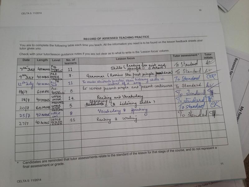 CELTA- The Good Side Of It!