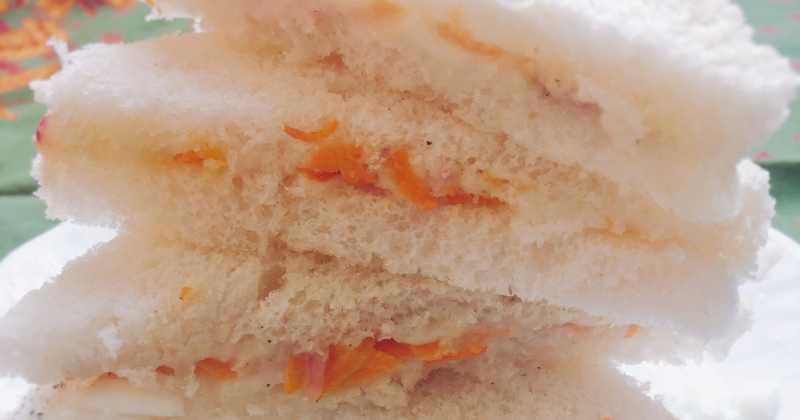CHEESE ONION AND CARROT SANDWICH