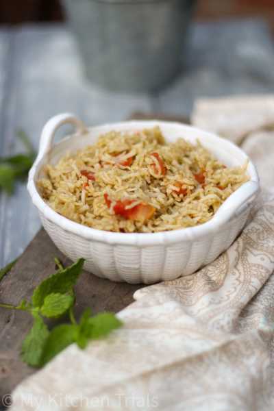 Cabbage Mint Pulao