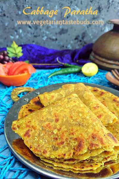 Cabbage Paratha | How To Make Patta Gobi Paratha  | Vegetarian Tastebuds - Indian Vegetarian Recipes, Veg Recipes