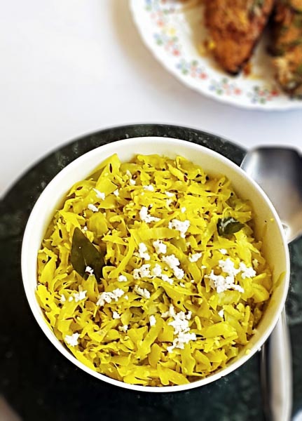 Cabbage Thoran Recipe - Kerala Style Cabbage With Coconut
