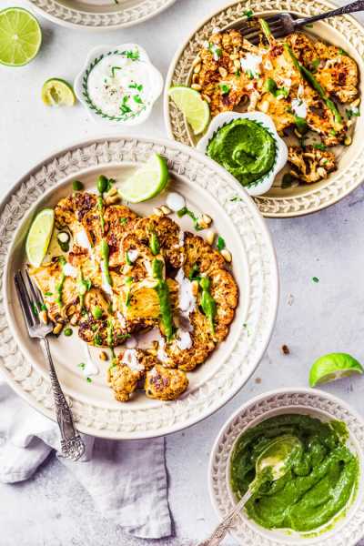 Cajun Roasted Cauliflower Steaks