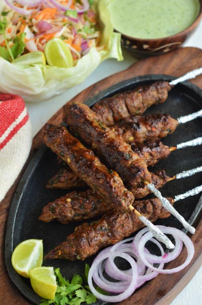 Cajun Spiced Mutton Seekh Kebabs - How To Make Seekh Kebabs