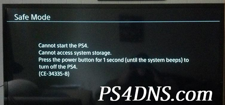 Cannot Start The PS4 Cannot Access System Storage - 2018 - PS4DNS