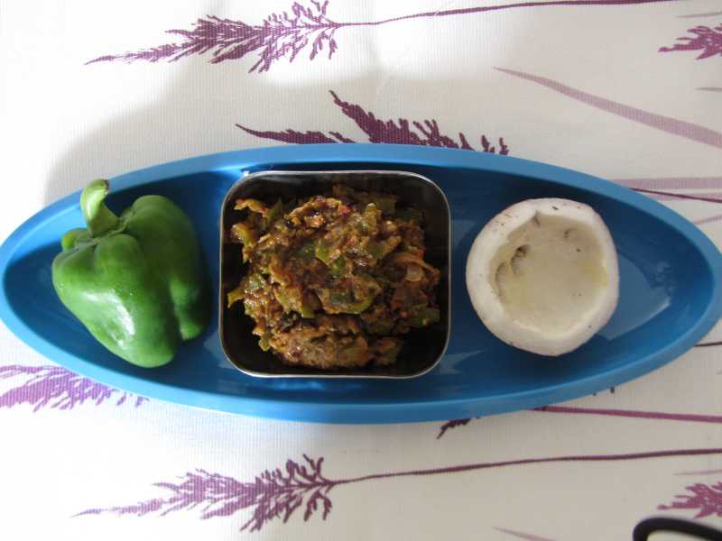 Capsicum Dry Coconut Curry