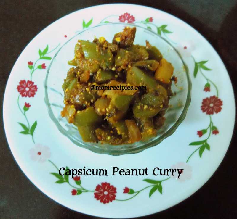 Capsicum Peanut Curry / Shimla Mirch Sabji / Capsicum Dry Sabji