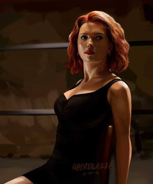 Captain America: Civil War Scarlett Johansson‬ Black Widow Digital Art 