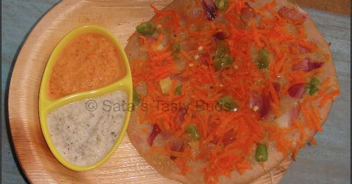 Carrot Onion Uthappam - Jackfruit 365 Review