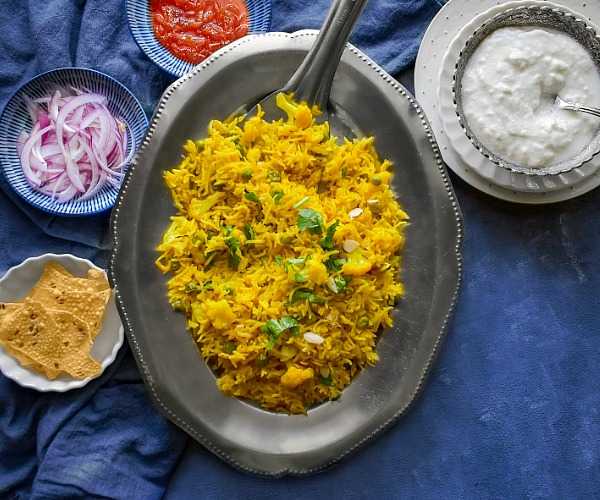 Cauliflower Pulao | How To Make Cauliflower Pulao Pilaf