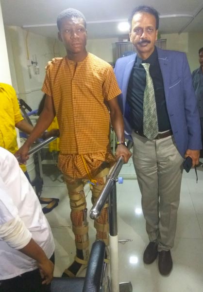 Cell Based Therapy Help 19 Year Old Boy From Ghana Walk And Stand -